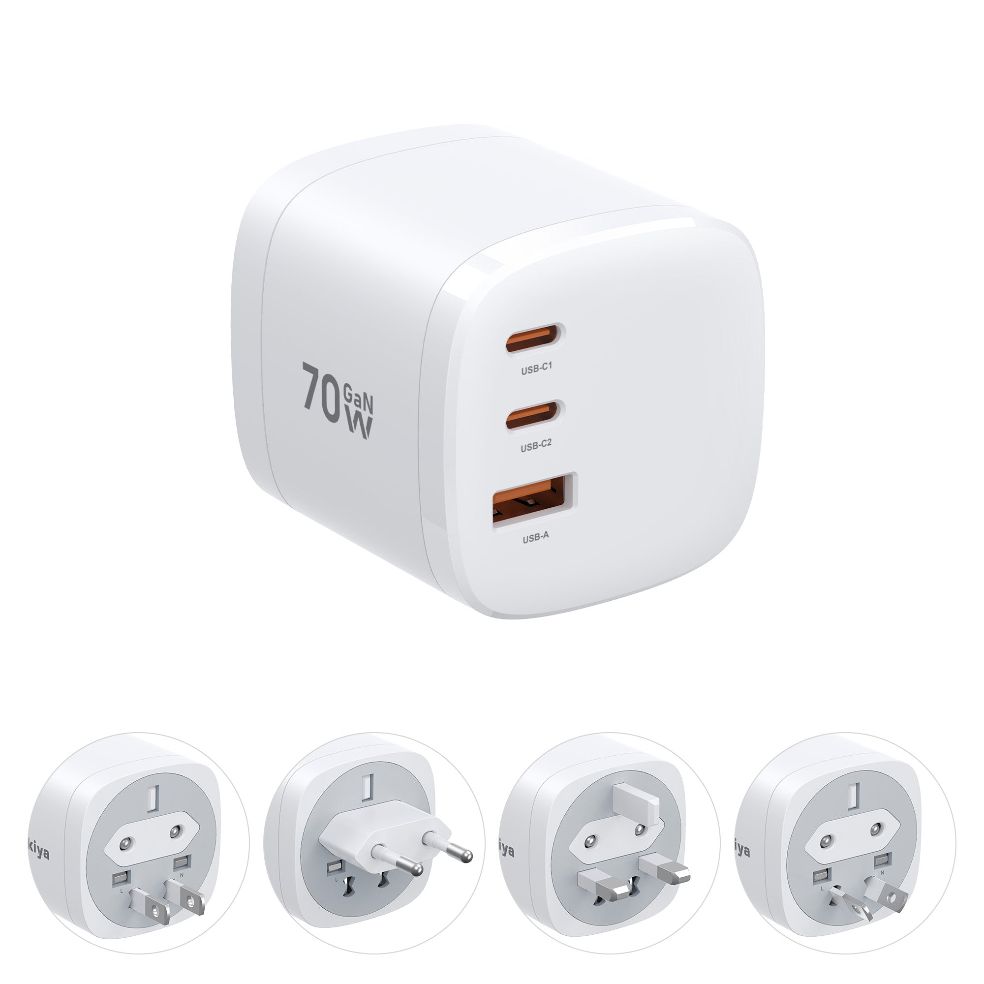 70W GaN Travel Charger with 360° Rotating Plug | TwistCube