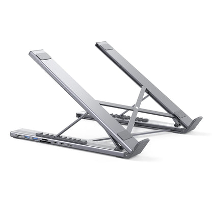 Mukiya USB-C Laptop Docking Station Stand Core - 8-in-1 Ergonomic Workstation